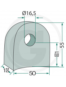 Držiak Ø16,5mm